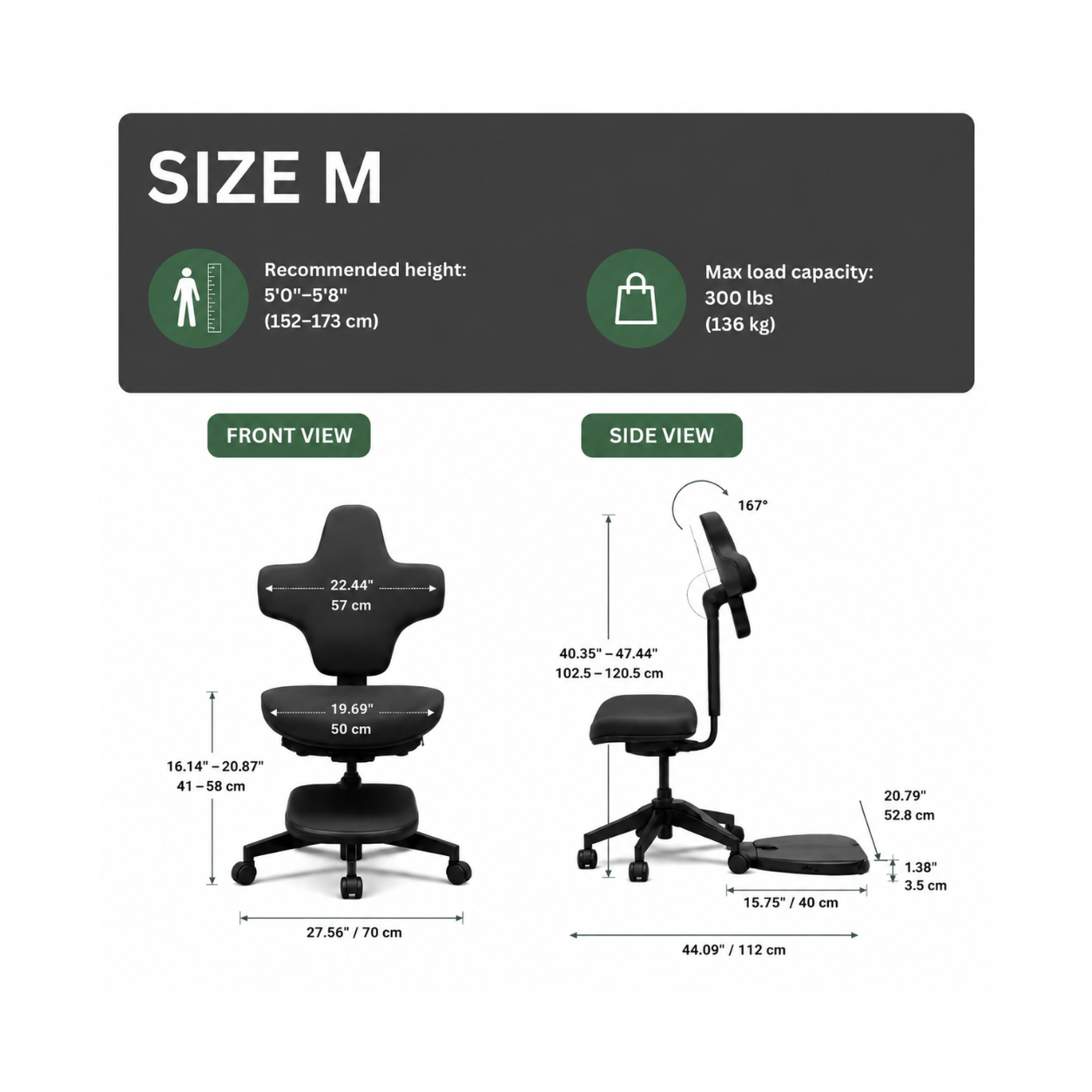 Stant - Standing desk ergonomic chair