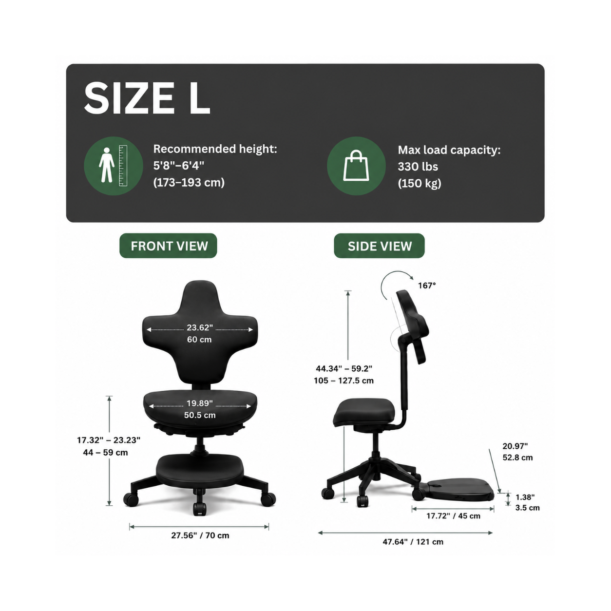 Stant - Standing desk ergonomic chair